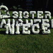 ARTIFICIAL FLOWER LETTERING